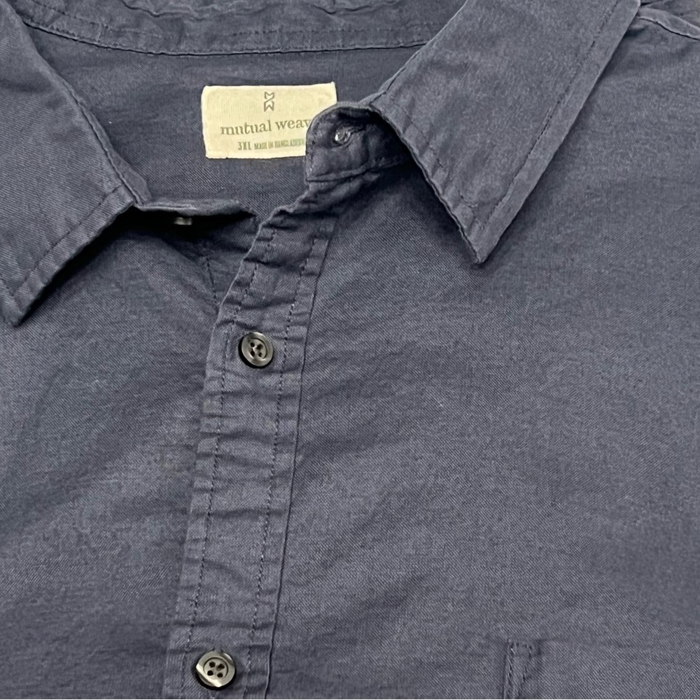 Mutual weave men’s long sleeve button down shirt size 3XL